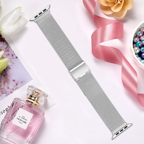 2 Pack Bands Compatible with Apple Watch Band 38mm 40mm 41mm, Jewelry Bling Wrist Bands Series 8/7/6/5/4/3/2/1