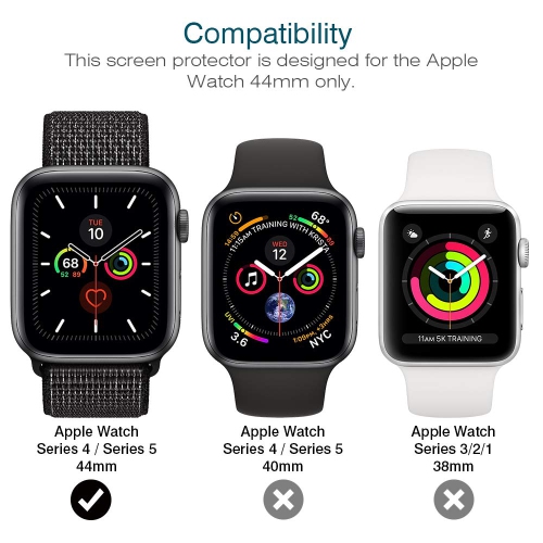 LK 6 Pack Screen Protector for Apple Watch 44mm Series 4/5 / 6 / SE,
