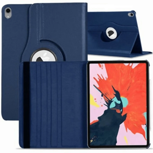 KEEGUARD  Dark Leather Smart Rotating Case for Ipad Air 1 1St Generation Air In Blue