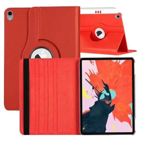 KEEGUARD  Leather Smart Rotating Case for Ipad Air 2 2Nd Gen 2014 In Red