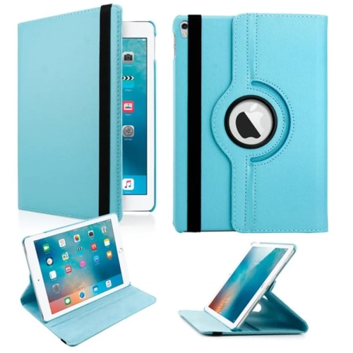 KEEGUARD  Leather Smart Rotating Case for Ipad Air 2 2Nd Gen 2014 In Light Blue