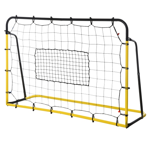 Soozier 6 x 4 ft Rebound Net Soccer Goal with 5 Angle Adjustable for Soccer Baseball Basketball Training