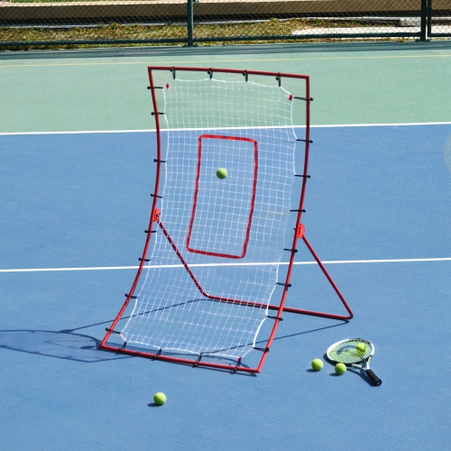 Soozier Pitch Back 5 Angles Adjustable Rebounder Net Goal Pitching and Throwing Practice Partner, Baseball/Soccer/Football/Basketball/Volleyball