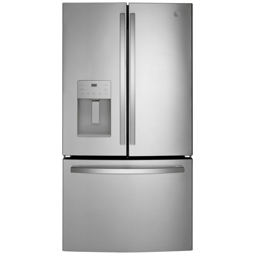 GE 36" 25.5 Cu. Ft. French Door Refrigerator with Water & Ice Dispenser - Stainless