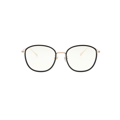 Rhea Blue Light Blocking Glasses - Black and Gold (RH-B1)