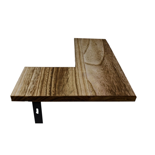 ALEKO WFS23 Rustic Wood Wall Mount Storage Floating Corner Shelves - Set of 2