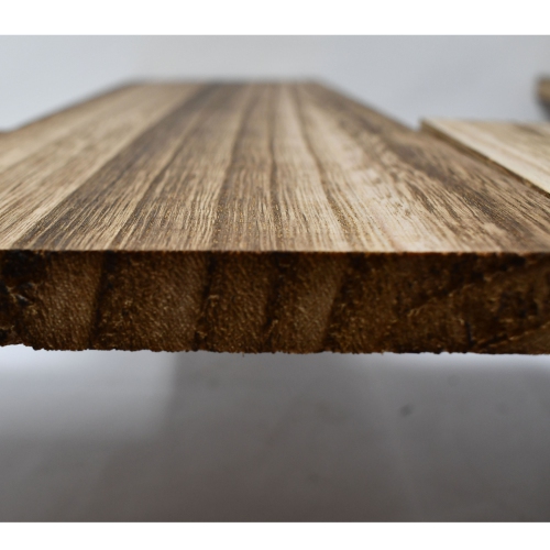 ALEKO WFS23 Rustic Wood Wall Mount Storage Floating Corner Shelves - Set of 2