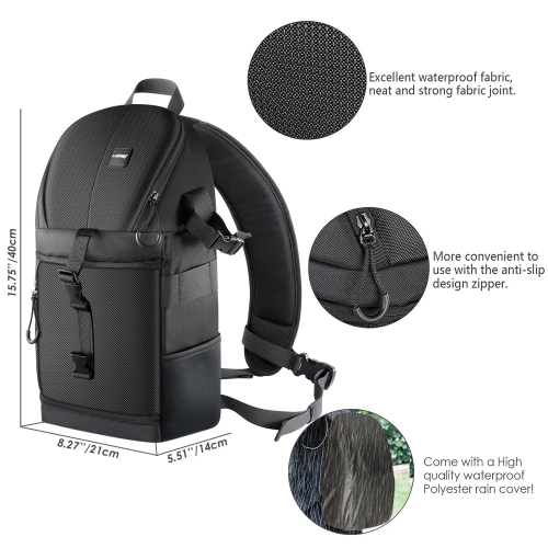 Neewer – Sac à bandoulière professionnel pour appareil photo Canon de Nikon et autres appareils photo reflex numériques et objectifs, trépied et