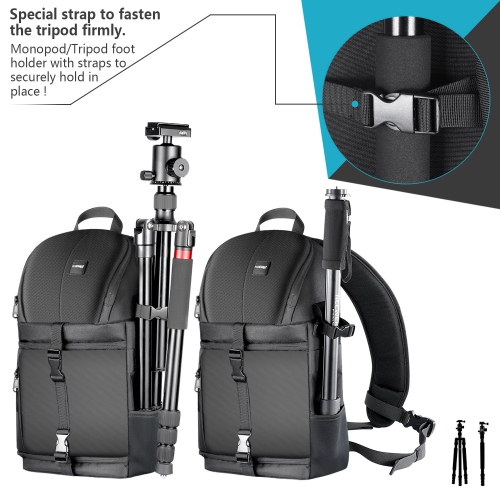 Neewer – Sac à bandoulière professionnel pour appareil photo Canon de Nikon et autres appareils photo reflex numériques et objectifs, trépied et