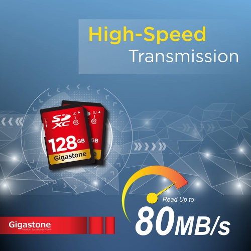 Gigastone 128GB SD Card UHS-I U1 Class 10 SDXC Memory Card High Speed Full HD Video Canon Nikon Sony Pentax Kodak Olympus