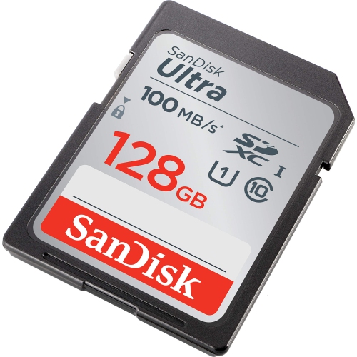 SanDisk 128GB Ultra SDXC UHS-I Memory Card - 100MB/s, C10, U1, Full HD, SD Card - SDSDUNR-128G-GN6IN