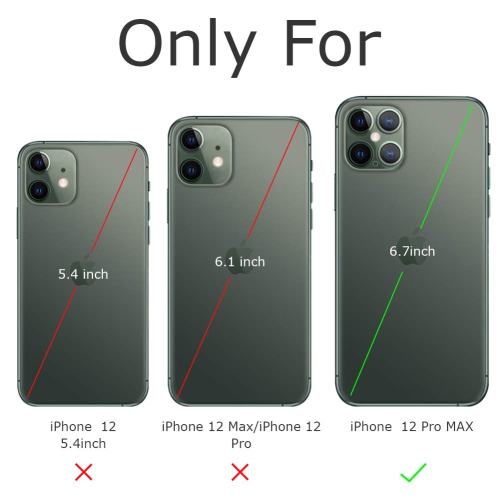 iPhone 12 Pro Max Case, Crystal Clear Slim Fit Protective Phone Case Cover with Ring Holder Kickstand Magnetic Car Mount