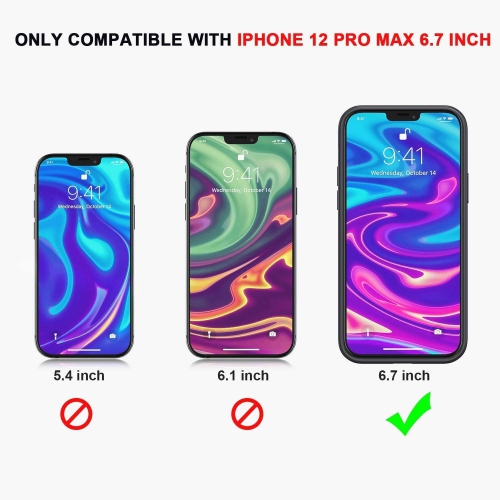 Military Bumper Hard Case for Apple iPhone 12 Pro Max Case with Rugged Ring Kickstand for Men