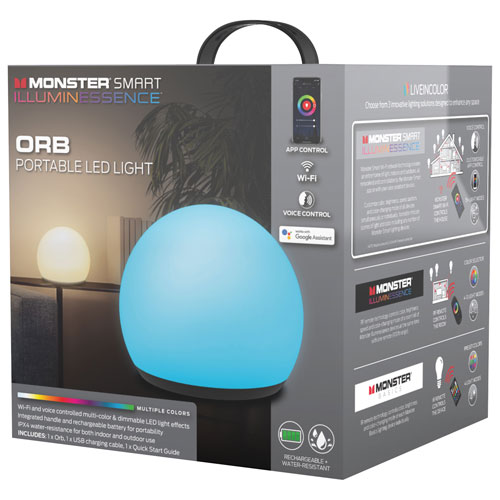 Lampe DEL portative Smart Illuminessence Orb de Monster