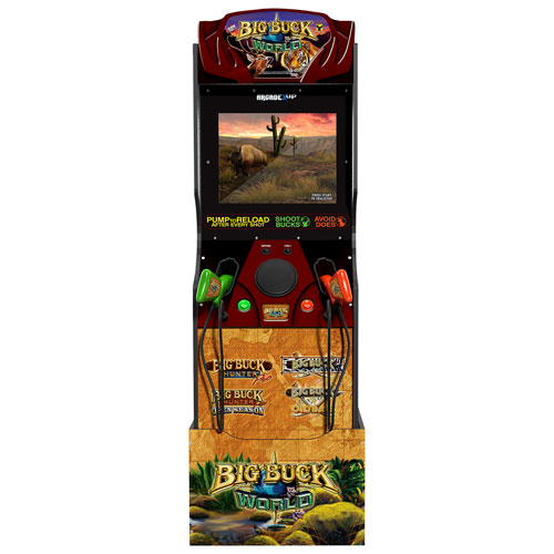 Borne d'arcade Big Buck Hunter avec base et 2 fusils d'Arcade1Up
