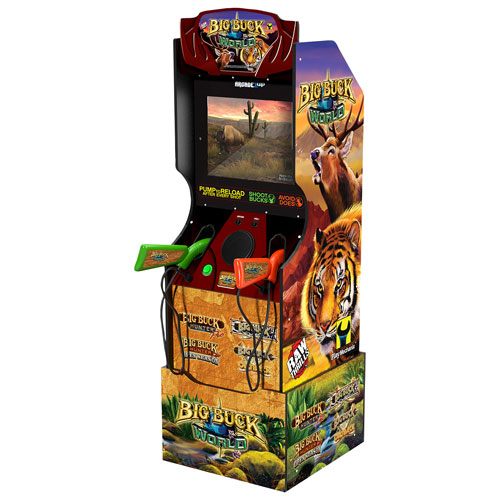 Borne d'arcade Big Buck Hunter avec base et 2 fusils d'Arcade1Up