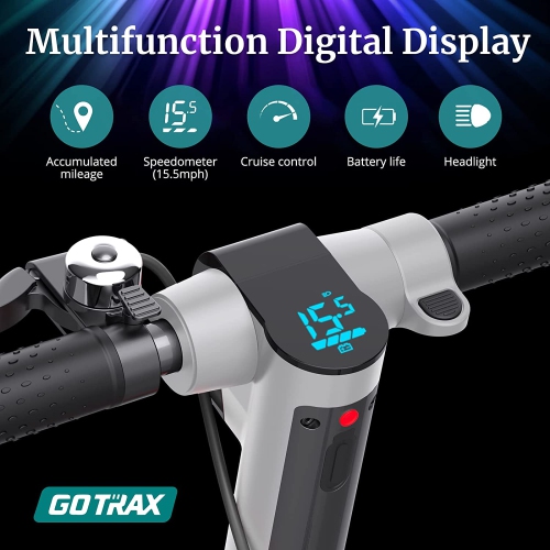Scooter électrique GOTRAX 2020 XR ULTRA, batterie longue portée de 12 milles, jusqu'à 15,5 mi / h, scooter électrique de banlieue adulte ultra-léger