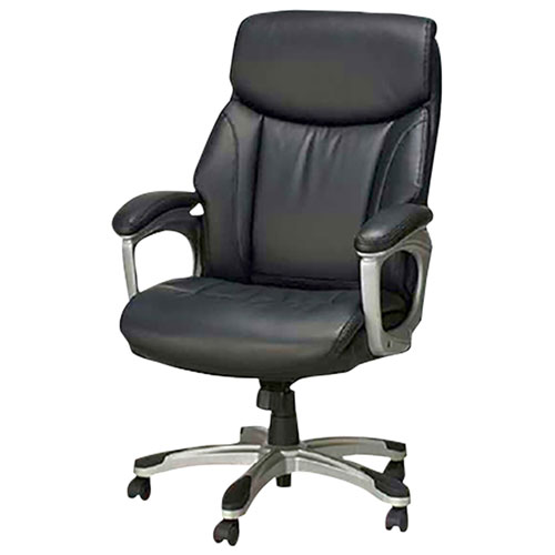 TygerClaw Ergonomic High-Back Bonded Leather Executive Chair - Black