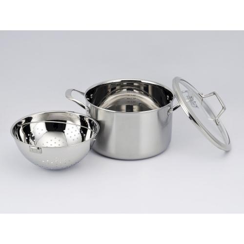 KUCHT Professional 3-Ply Stainless Steel 10 Piece Cookware Set