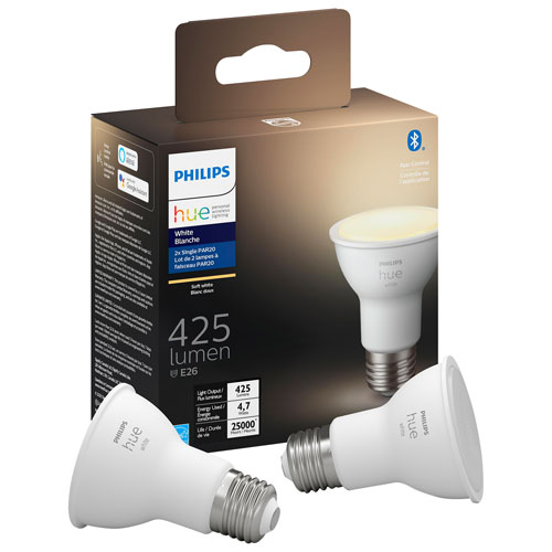 Philips Hue PAR20 E26 Smart LED Light Bulb - 2 Pack