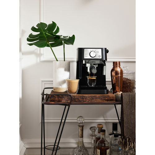 Machine à espresso manuelle Stilosa de De'Longhi - Noir/Acier inoxydable