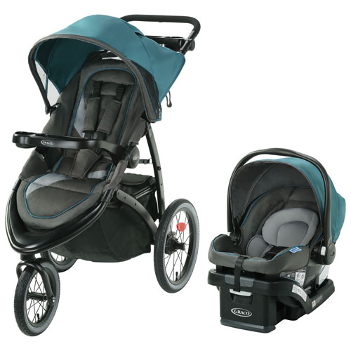 Graco FastAction Jogger LX Stroller with SnugRide SnugLock 35 Lite Infant Car Seat - Seaton