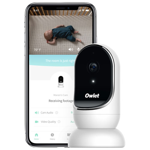 Interphone surveillance vidéo intelligent Owlet Cam/capteur de température ambiante