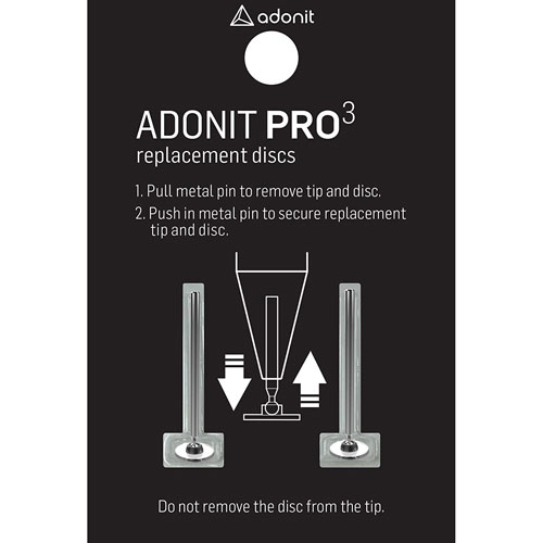 Adonit Replacement Discs and Rod Kit for Adonit Pro 3 and Adonit Mini 4 Stylus - 2-Pack