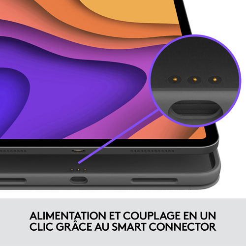 Étui-clavier Folio Touch de Logitech avec pavé tactile pour iPad Air 11 po, iPad Air (5e/4e génération) - Gris