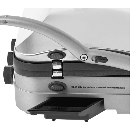 Cuisinart CGR-4NEC 5-in-1 Griddler in Silver with Reversible Nonstick Grill/Griddle Plates