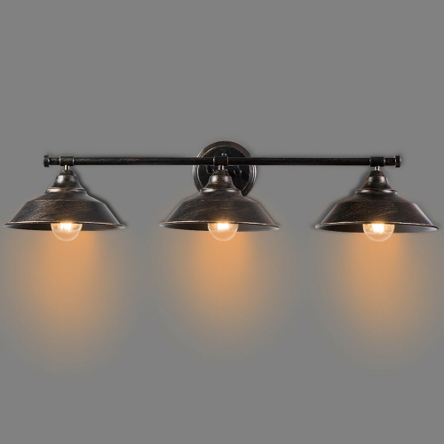 COSTWAY  Modern Industrial 3-Light Bathroom Wall Sconce Fixture Vanity/bathroom Wall Lamp