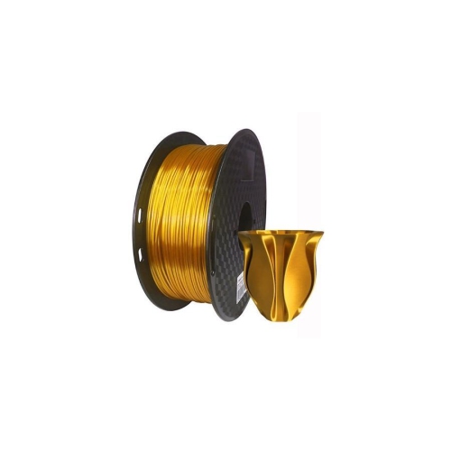 CloneBox - Silk PLA Filament for 3D Printer, 1.75mm Prev. +/- 0.05mm, 1kg, Light Gold