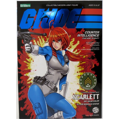 G.I. Joe 8 Inch Statue Figure Bishoujo Exclusive - Sky Blue Scarlett