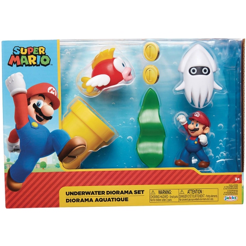 Super Mario 2 5 Inch Action Figure World Of Nintendo Underwater Diorama Set Best Buy Canada