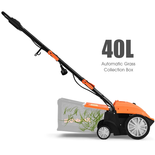 Costway 12Amp Corded Scarifier 13” Electric Lawn Dethatcher w/40L Collection Bag
