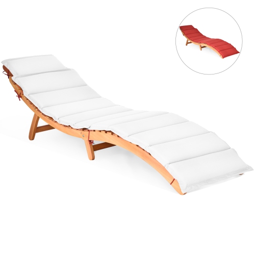 Costway Folding Wooden Outdoor Lounge, Best Folding Outdoor Lounge Chair