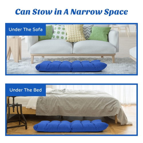 Costway Adjustable 14-Position Floor Chair Folding Lazy Gaming Sofa Lounge Chair