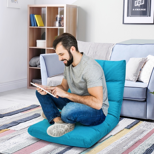 Costway Adjustable 14-Position Floor Chair Folding Lazy Gaming Sofa Lounge Chair