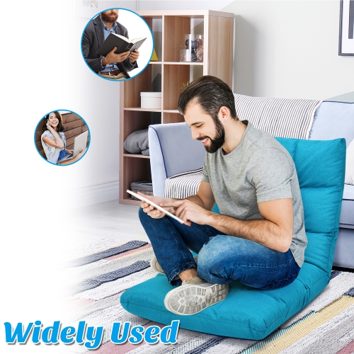 Costway Adjustable 14-Position Floor Chair Folding Lazy Gaming Sofa Lounge Chair