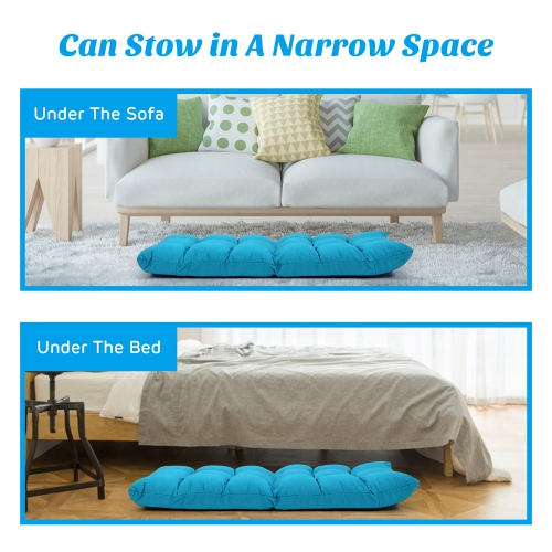 Costway Adjustable 14-Position Floor Chair Folding Lazy Gaming Sofa Lounge Chair