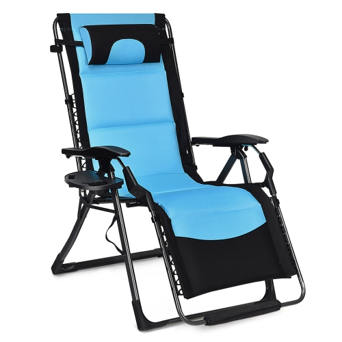 Costway Outdoor Folding Padded Zero, Zero Gravity Patio Chair Canada