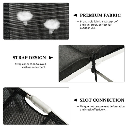 Costway Folding Chaise Lounge Chair w/Cushion