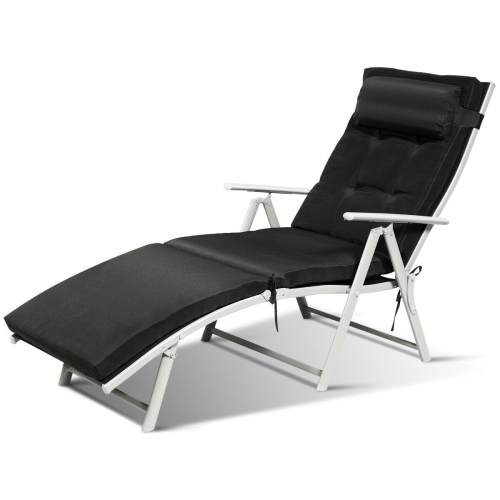 Costway Folding Chaise Lounge Chair w/Cushion