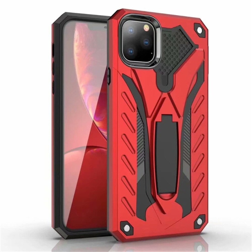 【CSmart】 Shockproof Heavy Duty Rugged Defender Hard Case Kickstand Cover for iPhone 12 Mini , Red