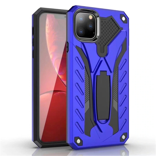 CSMART  【】 Shockproof Heavy Duty Rugged Defender Hard Case Kickstand Cover for Iphone 12 / 12 Pro (6.1") In Blue