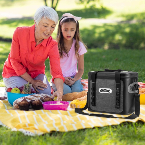 Costway 36 Cans Large Soft Pack Cooler Bag Insulated Water-Resistant For Picnic Camping