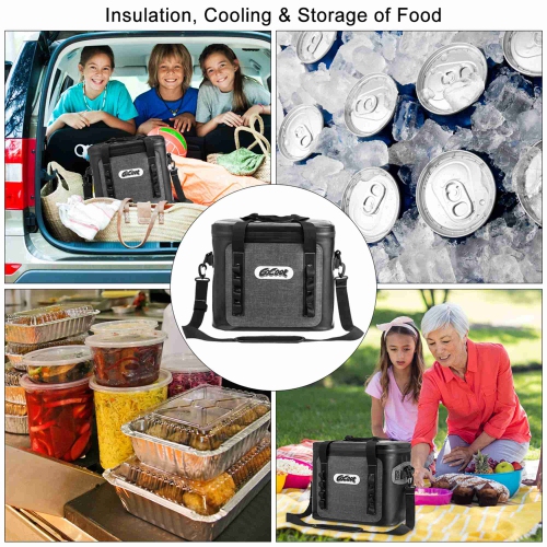 Costway 36 Cans Large Soft Pack Cooler Bag Insulated Water-Resistant For Picnic Camping