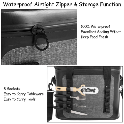 Costway 36 Cans Large Soft Pack Cooler Bag Insulated Water-Resistant For Picnic Camping