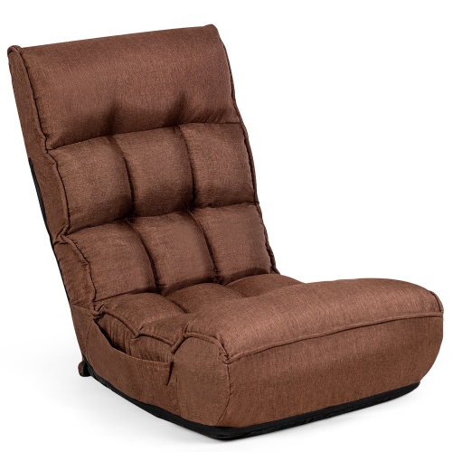 Costway 4-Position Adjustable Floor Chair Folding Lazy Sofa