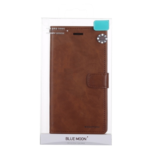 TopSave Goospery BLUEMOON Card Slot With Magnetic Clip Leather Folio Wallet Flip Case For Samsung Note20, Brown